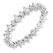 Platinum 1 CTW Natural Diamond Eternity Band Size 7