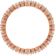 14K Rose 1 CTW Natural Diamond Eternity Band Size 7