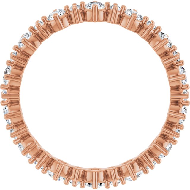 14K Rose 1 CTW Natural Diamond Eternity Band Size 7