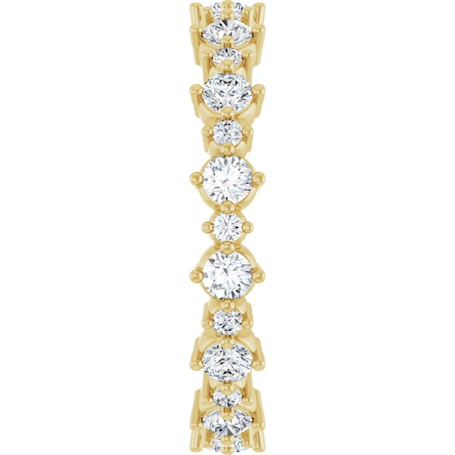 14K Yellow 1 CTW Natural Diamond Eternity Band Size 7