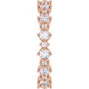 14K Rose 1 CTW Natural Diamond Eternity Band Size 7