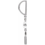 Platinum .03 CT Natural Diamond Love Charm/Pendant