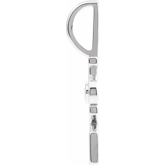 Platinum .03 CT Natural Diamond Love Charm/Pendant