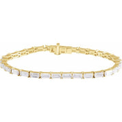 14K Yellow 6 1/5 CTW Lab-Grown Diamond 7" Bracelet