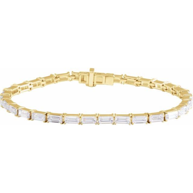 14K Yellow 6 1/5 CTW Lab-Grown Diamond 7" Bracelet
