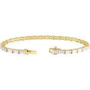 14K Yellow 6 1/5 CTW Lab-Grown Diamond 7" Bracelet