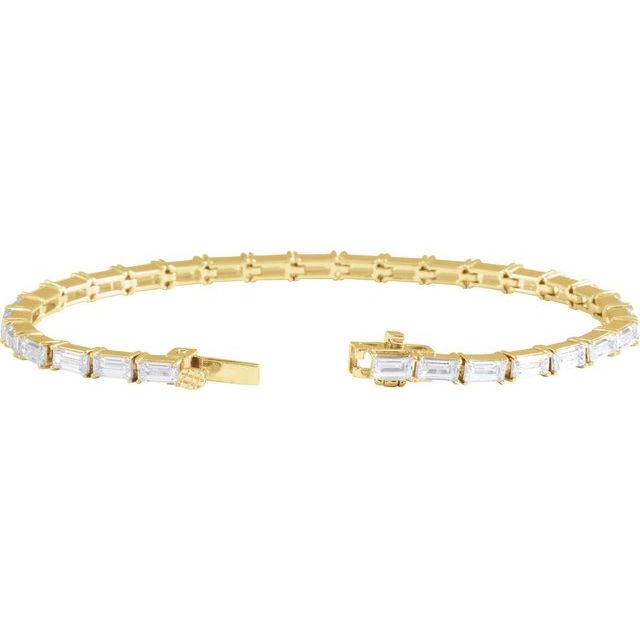 14K Yellow 6 1/5 CTW Lab-Grown Diamond 7" Bracelet