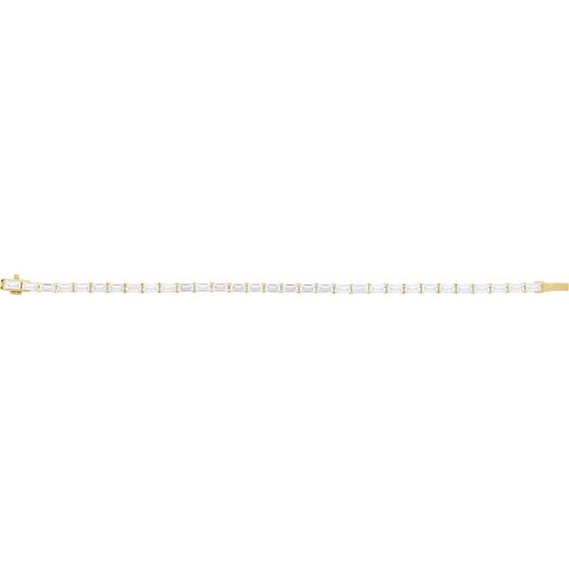 14K Yellow 6 1/5 CTW Lab-Grown Diamond 7" Bracelet