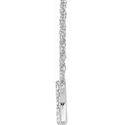 14K White 1/10 CTW Natural Diamond Lowercase Initial X 16" Necklace