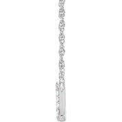 14K White 1/10 CTW Natural Diamond Lowercase Initial Z 16" Necklace