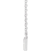 Sterling Silver 1/10 Natural Diamond "Mama" 18" Necklace