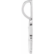 Platinum .02 CT Natural Diamond Hamsa Hand Charm/Pendant