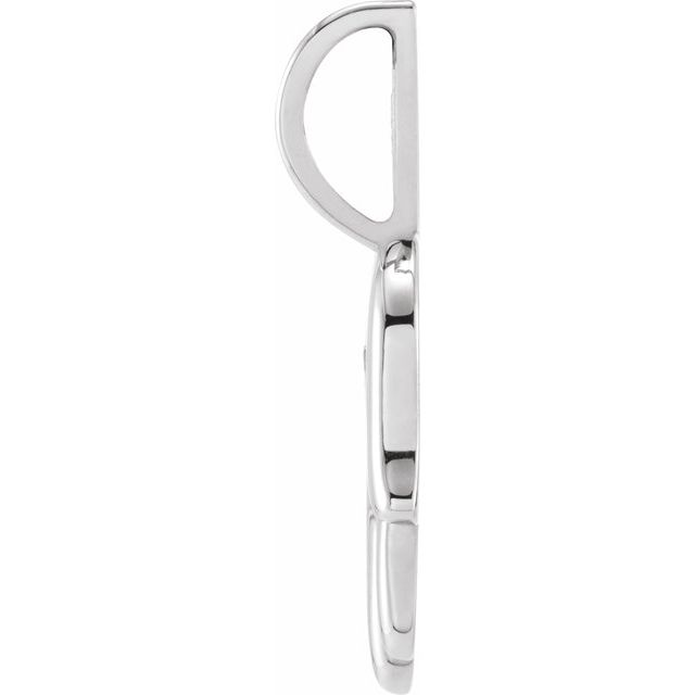 Platinum .02 CT Natural Diamond Hamsa Hand Charm/Pendant