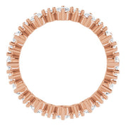 14K Rose 7/8 CTW Natural Diamond Eternity Band Size 4
