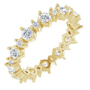 14K Yellow 7/8 CTW Natural Diamond Eternity Band Size 4