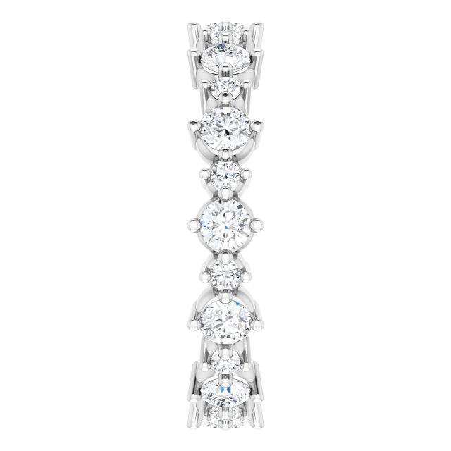 Platinum 7/8 CTW Natural Diamond Eternity Band Size 4