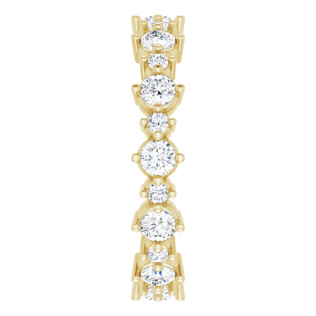 14K Yellow 7/8 CTW Natural Diamond Eternity Band Size 4