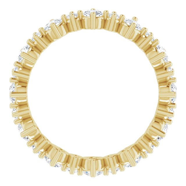 14K Yellow 7/8 CTW Natural Diamond Eternity Band Size 4.5