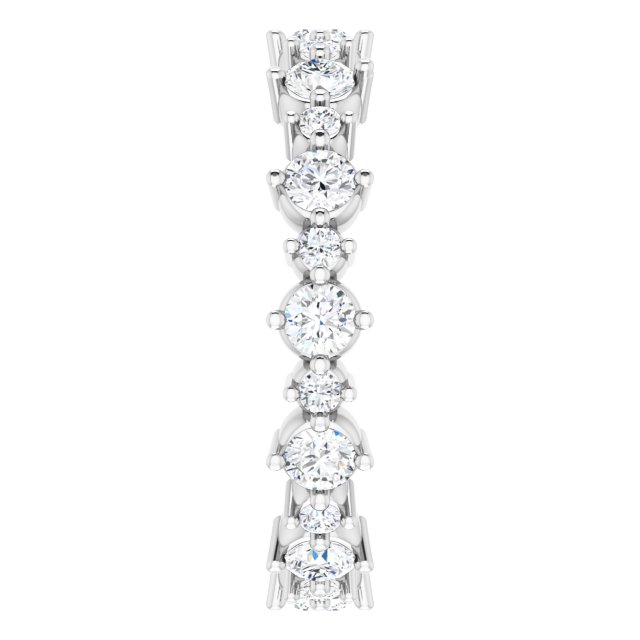 Platinum 7/8 CTW Natural Diamond Eternity Band Size 4.5