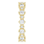 14K Yellow 7/8 CTW Natural Diamond Eternity Band Size 4.5