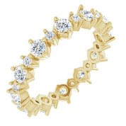 14K Yellow 7/8 CTW Natural Diamond Eternity Band Size 4.5