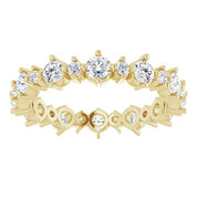 14K Yellow 7/8 CTW Natural Diamond Eternity Band Size 4.5