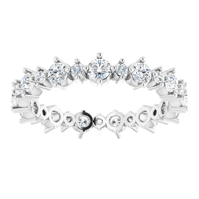 Platinum 9/10 CTW Natural Diamond Eternity Band Size 6