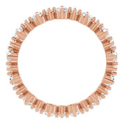 14K Rose 9/10 CTW Natural Diamond Eternity Band Size 6