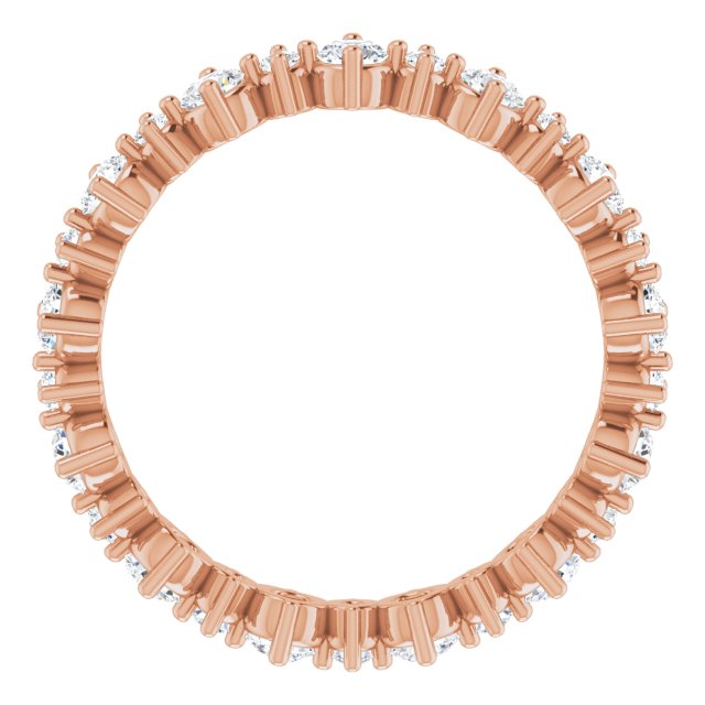 14K Rose 9/10 CTW Natural Diamond Eternity Band Size 6