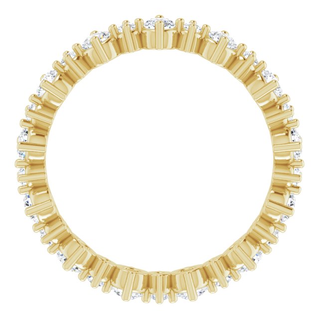 14K Yellow 9/10 CTW Natural Diamond Eternity Band Size 6