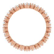 14K Rose 9/10 CTW Natural Diamond Eternity Band Size 5.5