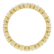 14K Yellow 9/10 CTW Natural Diamond Eternity Band Size 5.5