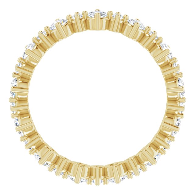 14K Yellow 9/10 CTW Natural Diamond Eternity Band Size 5.5