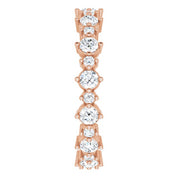 14K Rose 9/10 CTW Natural Diamond Eternity Band Size 5.5