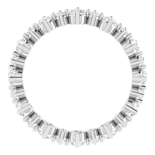 Platinum 7/8 CTW Natural Diamond Eternity Band Size 5