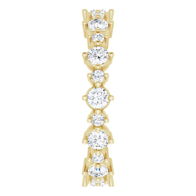 14K Yellow 7/8 CTW Natural Diamond Eternity Band Size 5