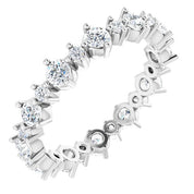 Platinum 7/8 CTW Natural Diamond Eternity Band Size 5