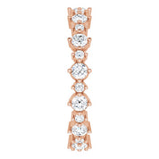 14K Rose 9/10 CTW Natural Diamond Eternity Band Size 6.5