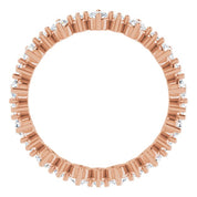 14K Rose 9/10 CTW Natural Diamond Eternity Band Size 6.5