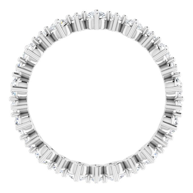 Platinum 9/10 CTW Natural Diamond Eternity Band Size 6.5