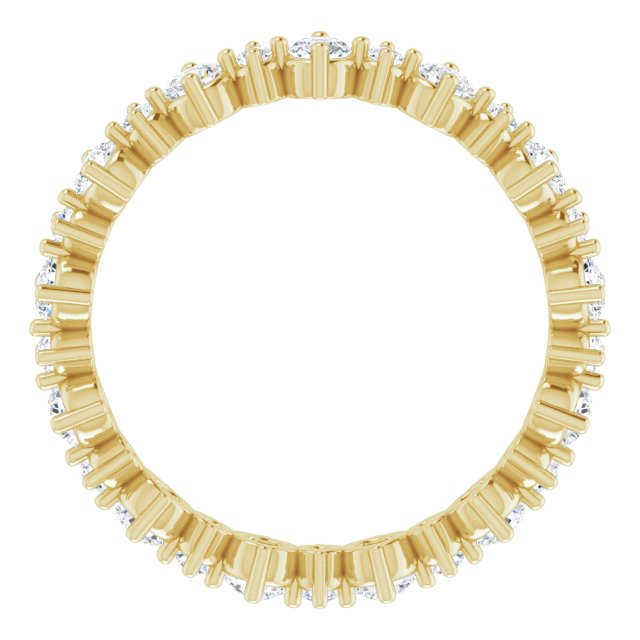 14K Yellow 9/10 CTW Natural Diamond Eternity Band Size 6.5