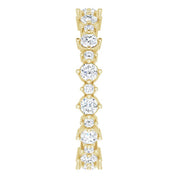 14K Yellow 1 CTW Natural Diamond Eternity Band Size 7.5