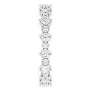 Platinum 1 CTW Natural Diamond Eternity Band Size 7.5