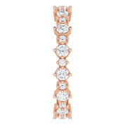 14K Rose 1 CTW Natural Diamond Eternity Band Size 7.5