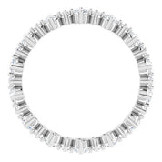 Platinum 1 CTW Natural Diamond Eternity Band Size 7.5