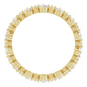 14K Yellow 1 CTW Natural Diamond Eternity Band Size 7.5