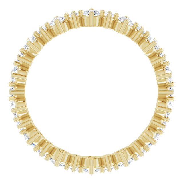 14K Yellow 1 CTW Natural Diamond Eternity Band Size 7.5