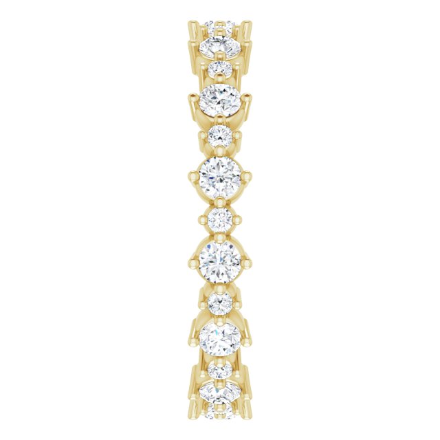 14K Yellow 1 CTW Natural Diamond Eternity Band Size 8