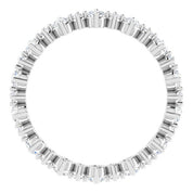 14K White 1 CTW Natural Diamond Eternity Band Size 8