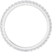 14K White 3/8 CTW Natural Diamond Eternity Band Size 7